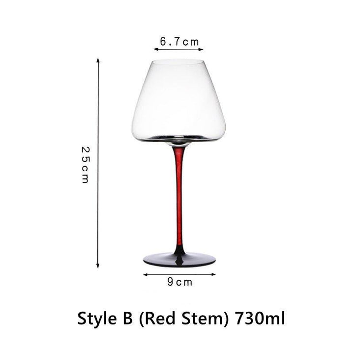 Crystal Glass Red Stem Burgundy Glasses | Stornfield