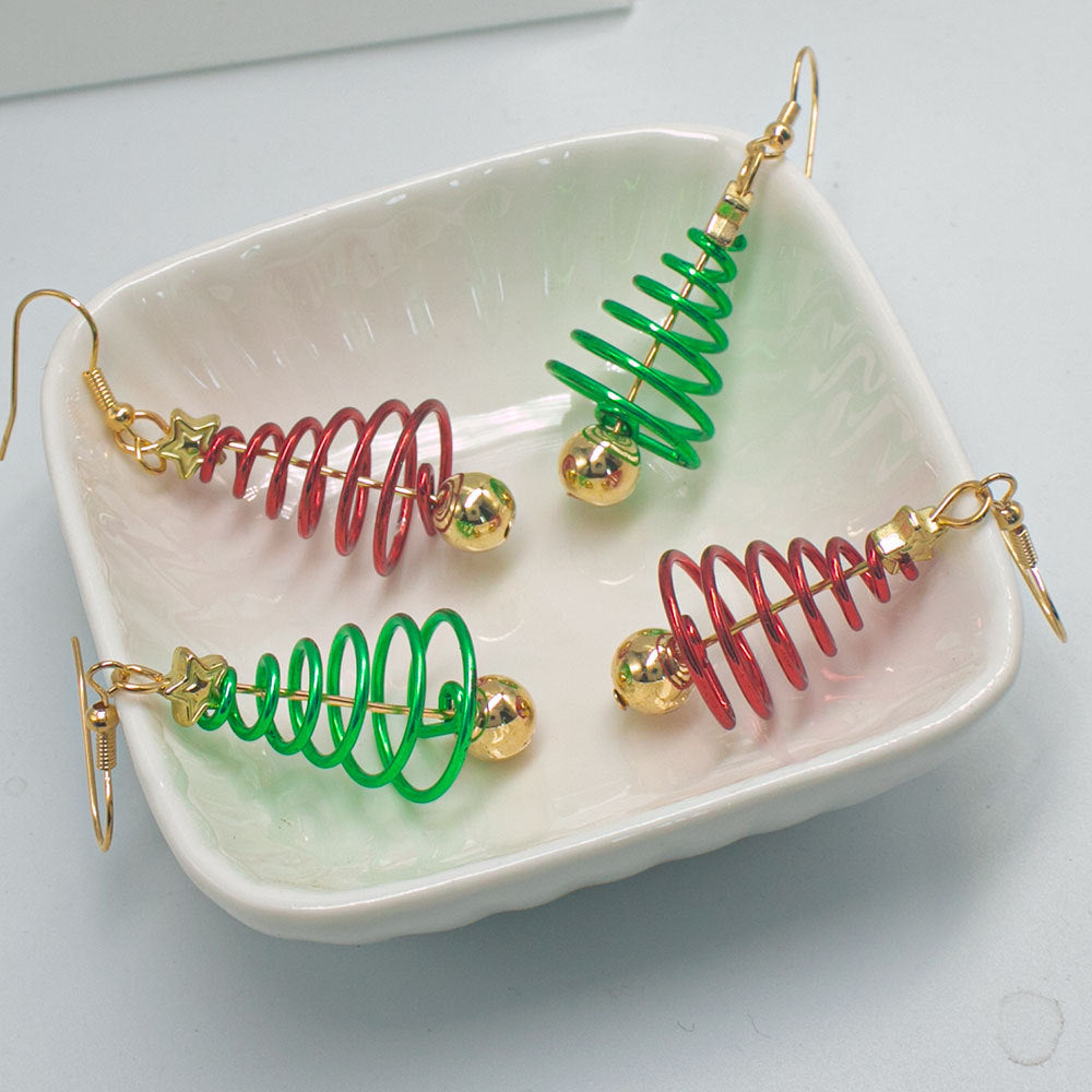 Whimsical Christmas Tree Dangle Earrings Stornfield
