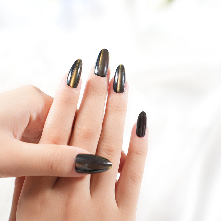 Glossy Metallic Press-On Nail Set Stornfield