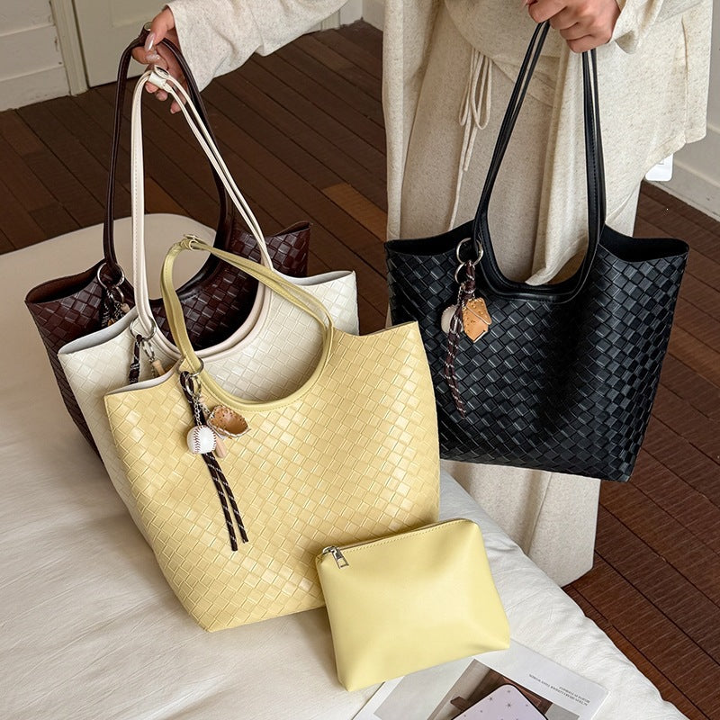Woven Textured Tote Bag