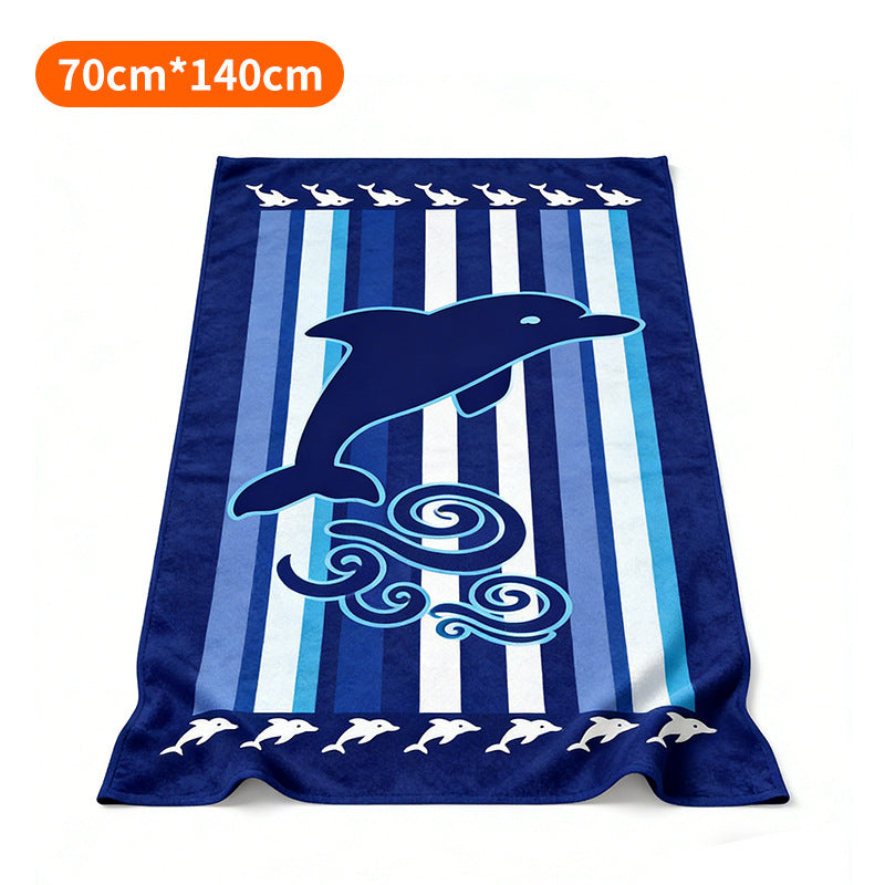 Beach towel with tropical flamingo design Stornfield