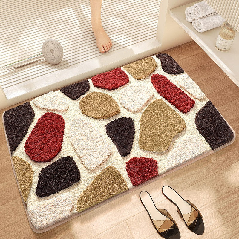 Whimsical Rainbow Bath Mat
