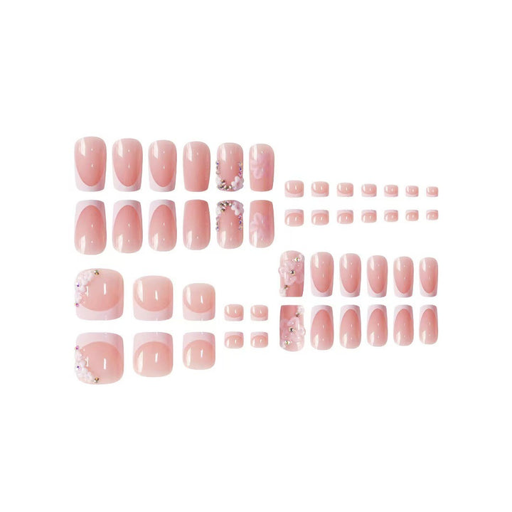 Decorative Floral Press-On Nail Extensions Stornfield
