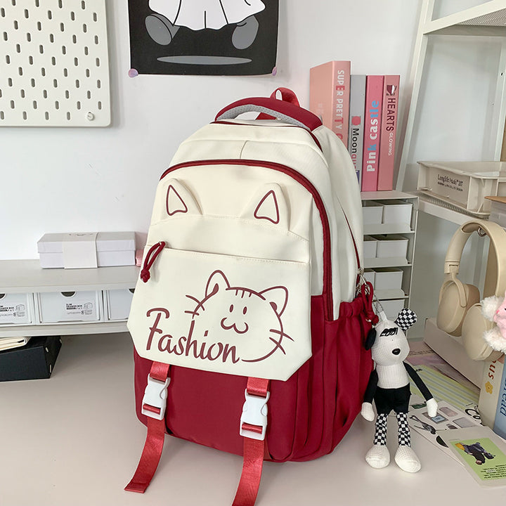 Backpack with Cute Cat Ears and Practical Compartments Stornfield