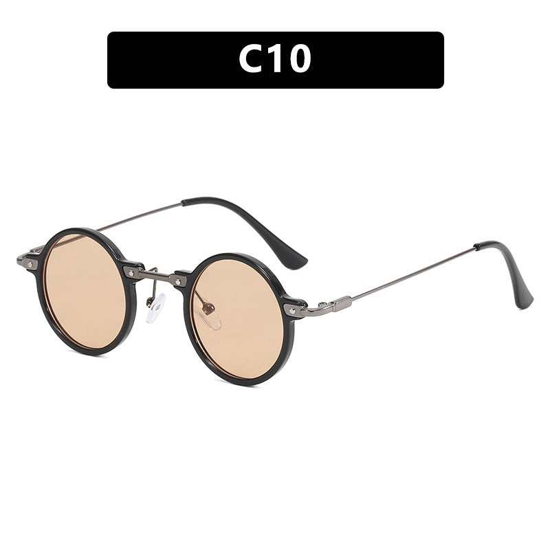 Women's fashionable round sunglasses with stylish metal frame and polarized lenses Stornfield