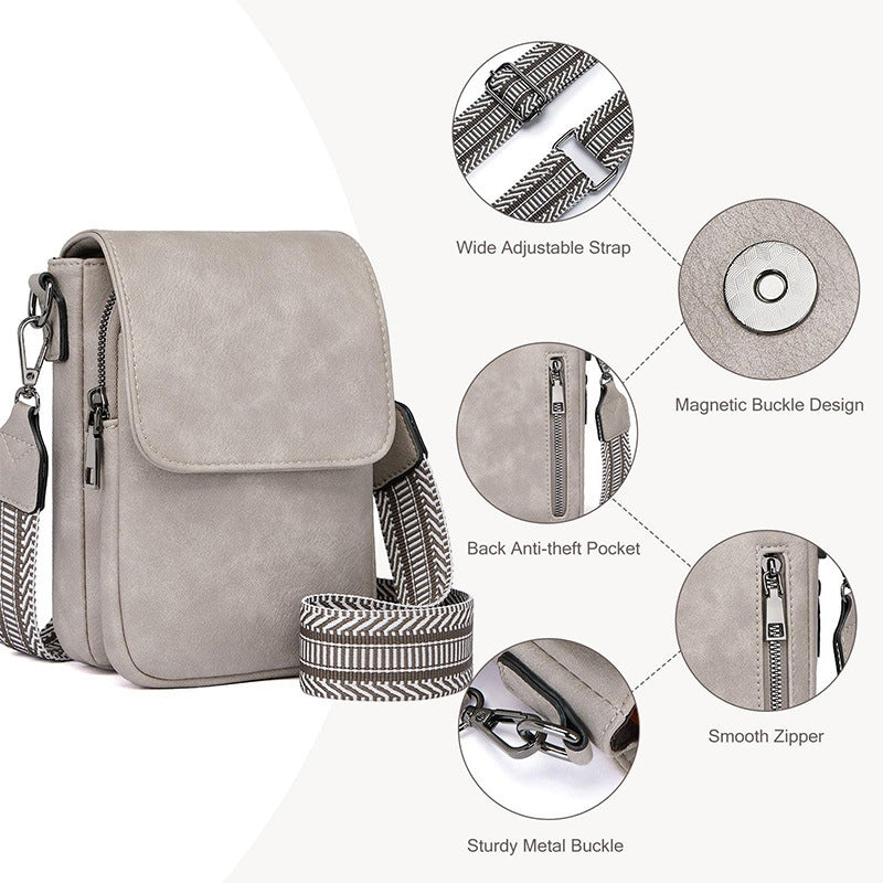 Small crossbody bag with decorative shoulder strap Stornfield