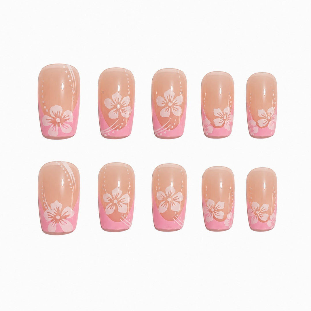 Artificial nails with delicate floral designs Stornfield