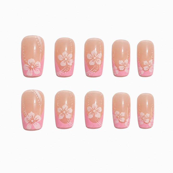 Artificial nails with delicate floral designs Stornfield