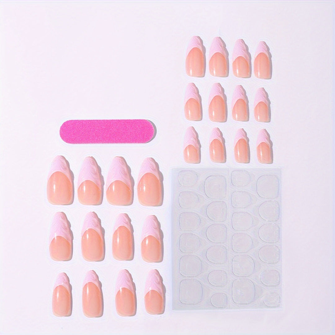 Artificial nail set with elegant tips and filigree design Stornfield
