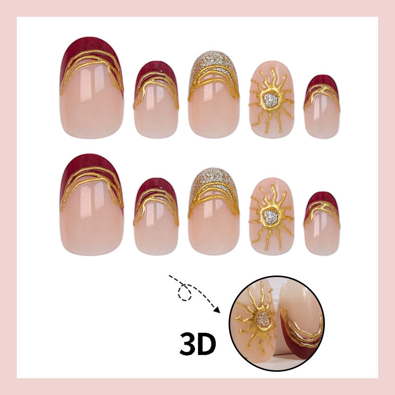 Nail set with elegant glitter and gradient design Stornfield