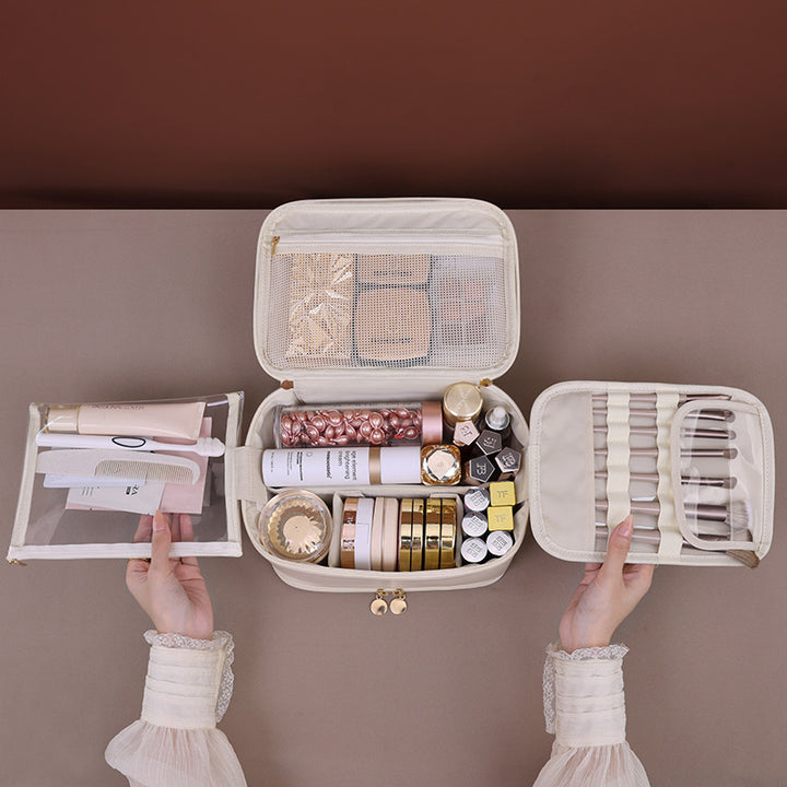 Cosmetic Organizer With Multiple Compartments And Practical Viewing Window Stornfield