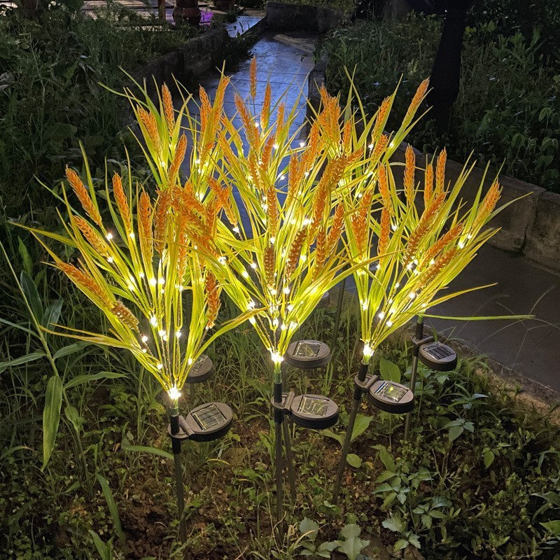 Solar LED Ornamental Ricegrass Garden Stake Lights With Micro-LED String And Ground Spike Stornfield