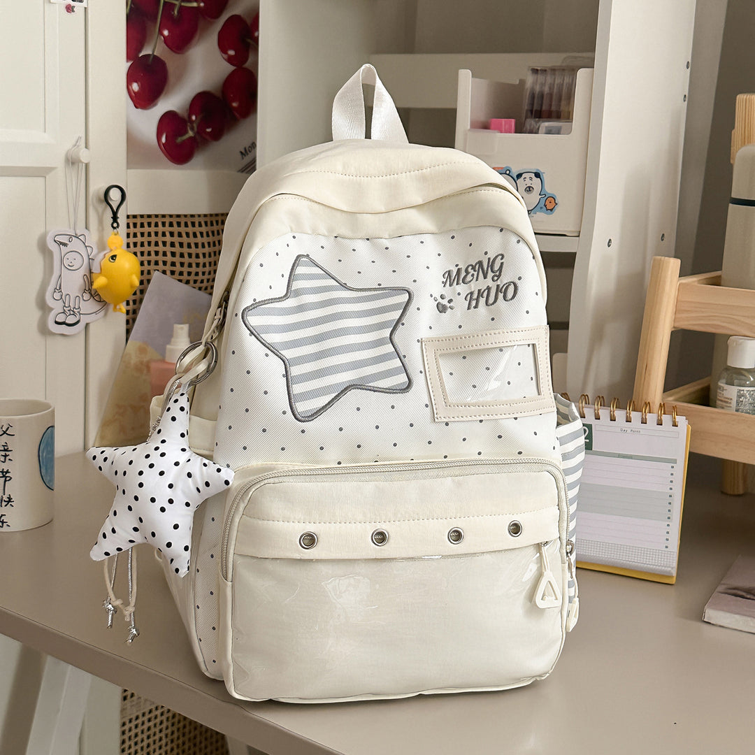 Trendy Star-Embellished Backpack Stornfield