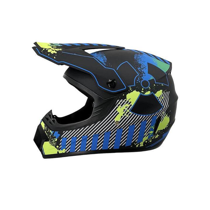full-face motocross helmet with extended visor and reinforced chin guard Stornfield
