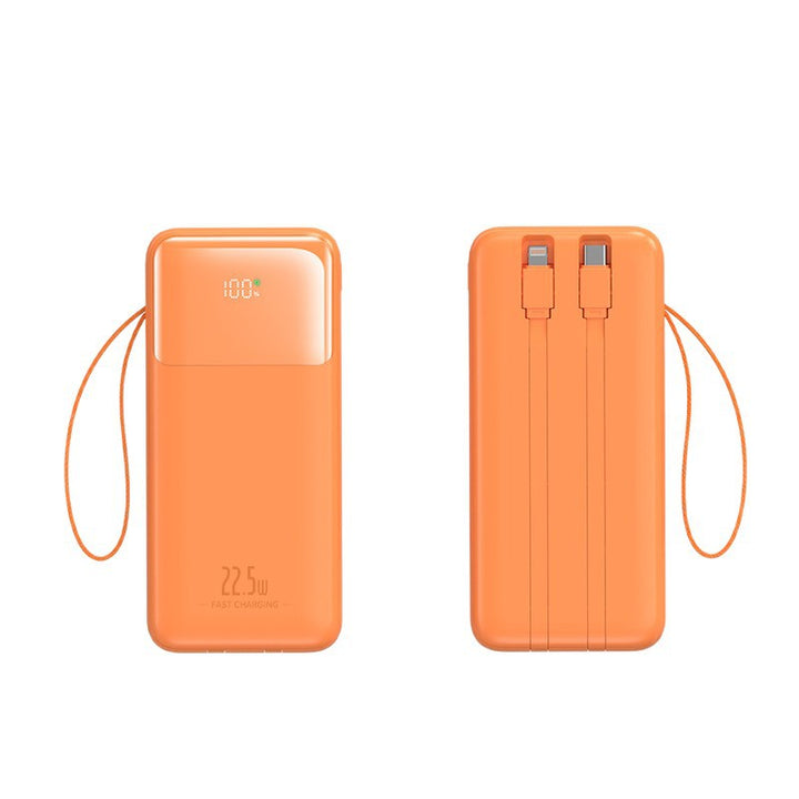 Portable power bank with integrated charging cable and fast charging function Stornfield