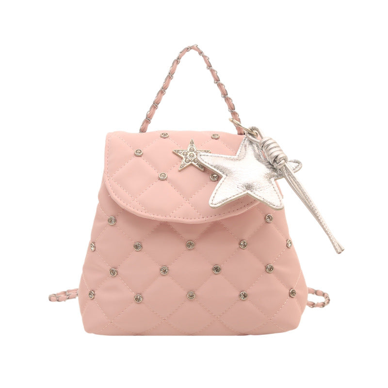 Quilted Star Detail Mini Backpack
