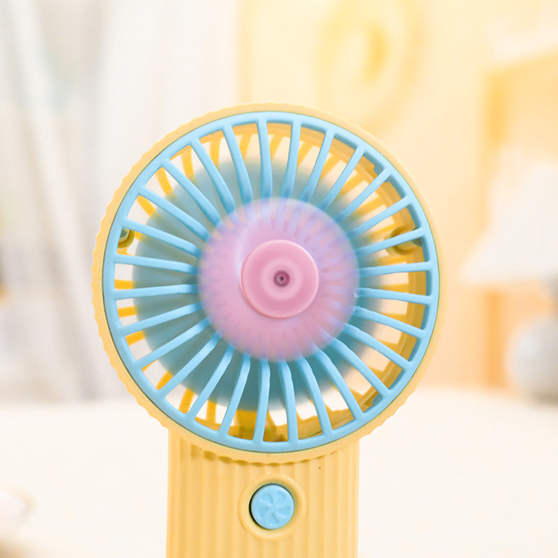 Ladies Compact Hand Fan with Flower Motif Stornfield
