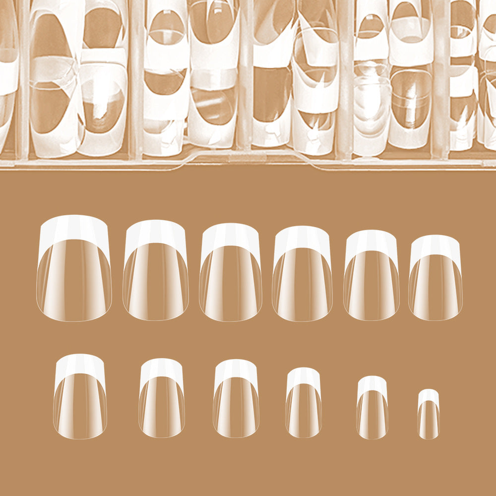 Elegant French Tip Press-On Nails Stornfield