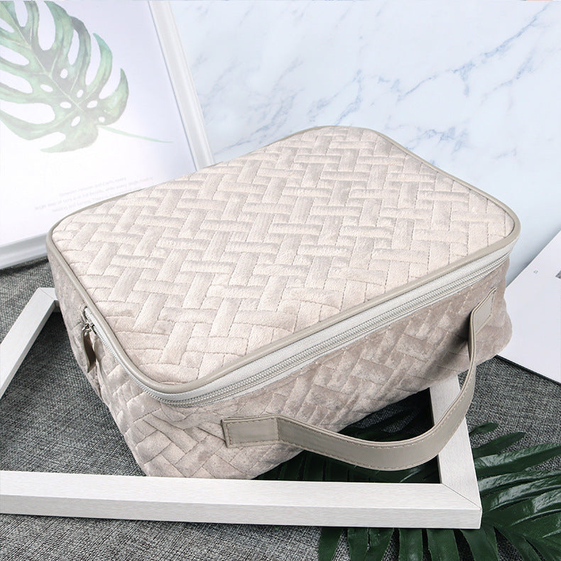 Sophisticated Woven Travel Cosmetic Case