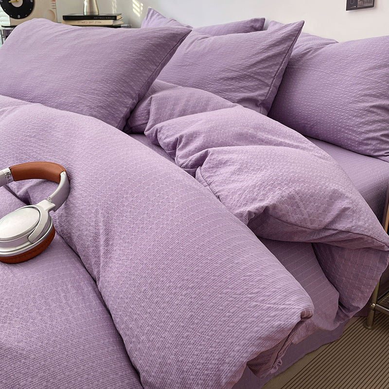 Textured Quilted Bedding Set
