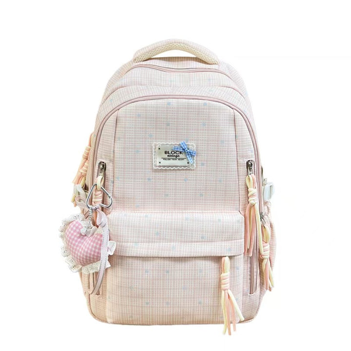 Stylish Gingham Pattern Backpack Stornfield