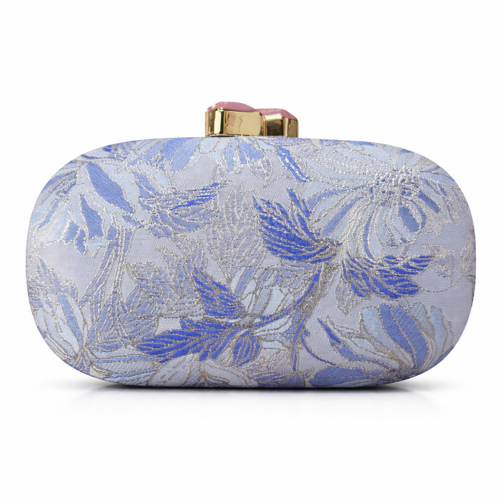 Embroidered Floral Clutch