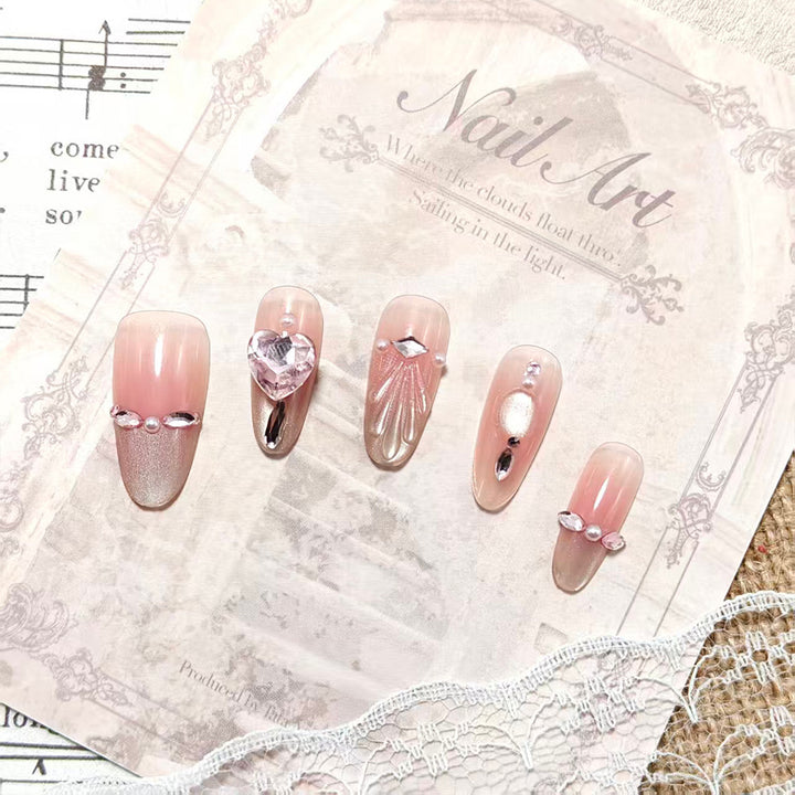 Elegant artificial nails with glitter accents Stornfield