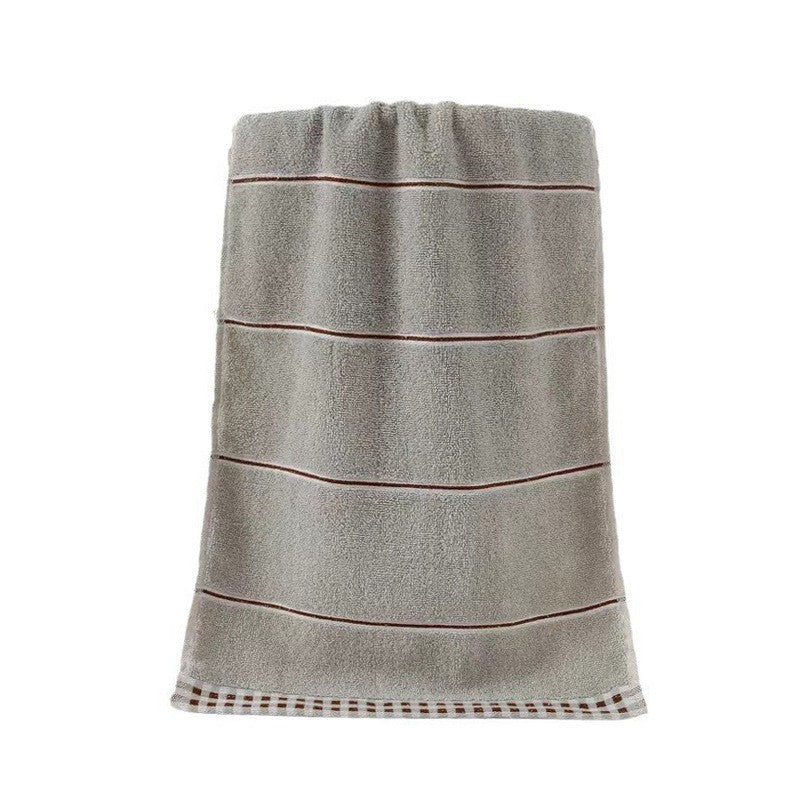 Terry Bath Towel With Luxurious Check Pattern Stornfield