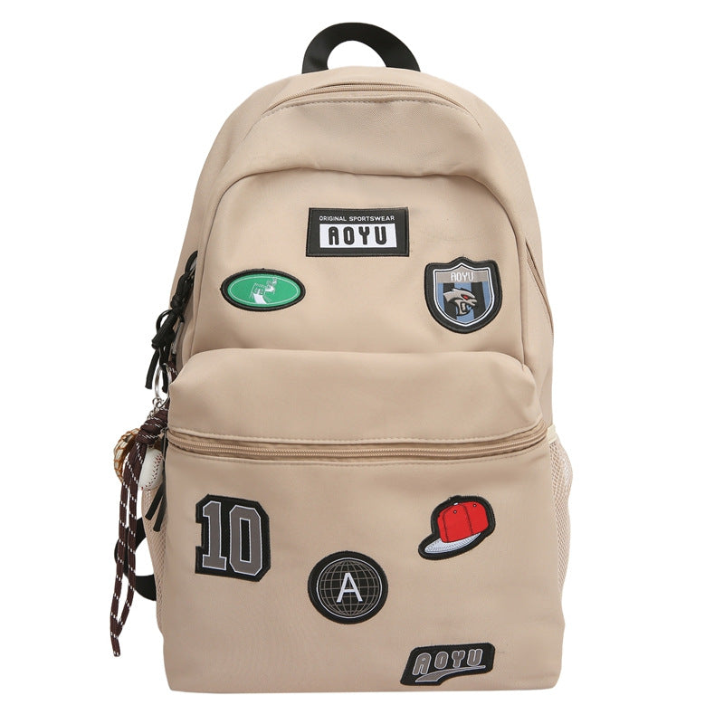 Stylish Graphic Patch School Backpack Stornfield