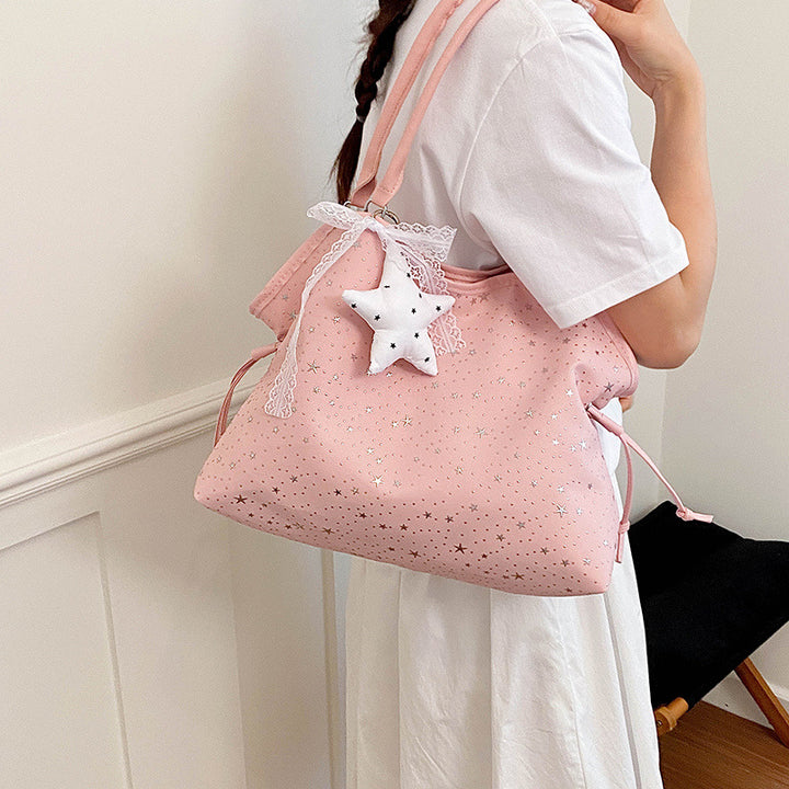 Star-Embellished Handheld Tote