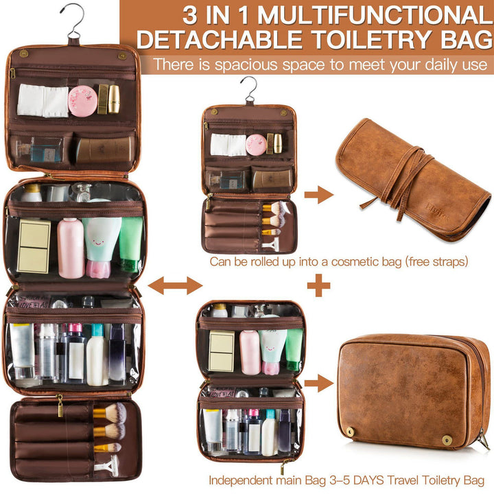 Travel cosmetic bag with multiple compartments Stornfield