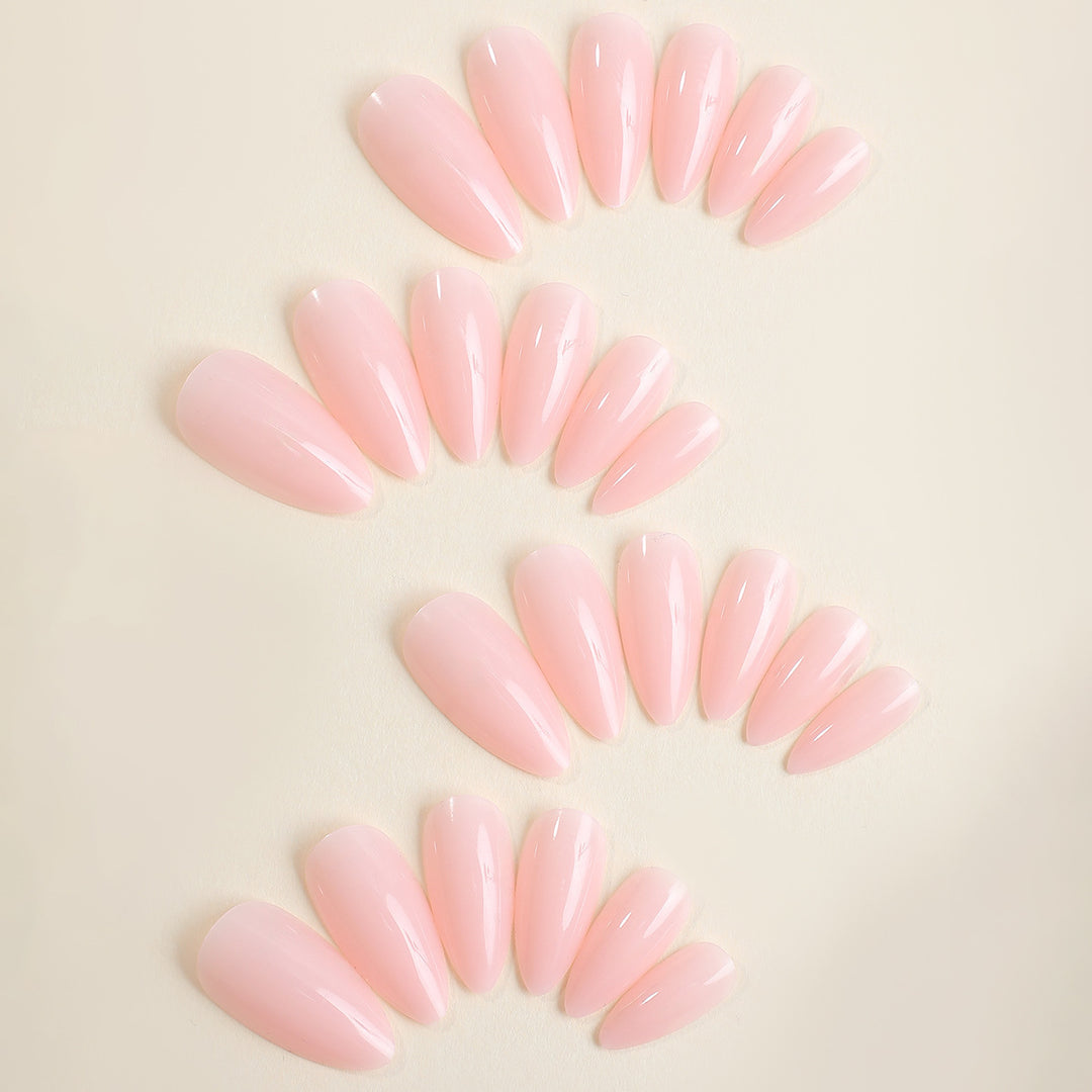 Artificial nail set with high-gloss finish and shimmering decorations Stornfield