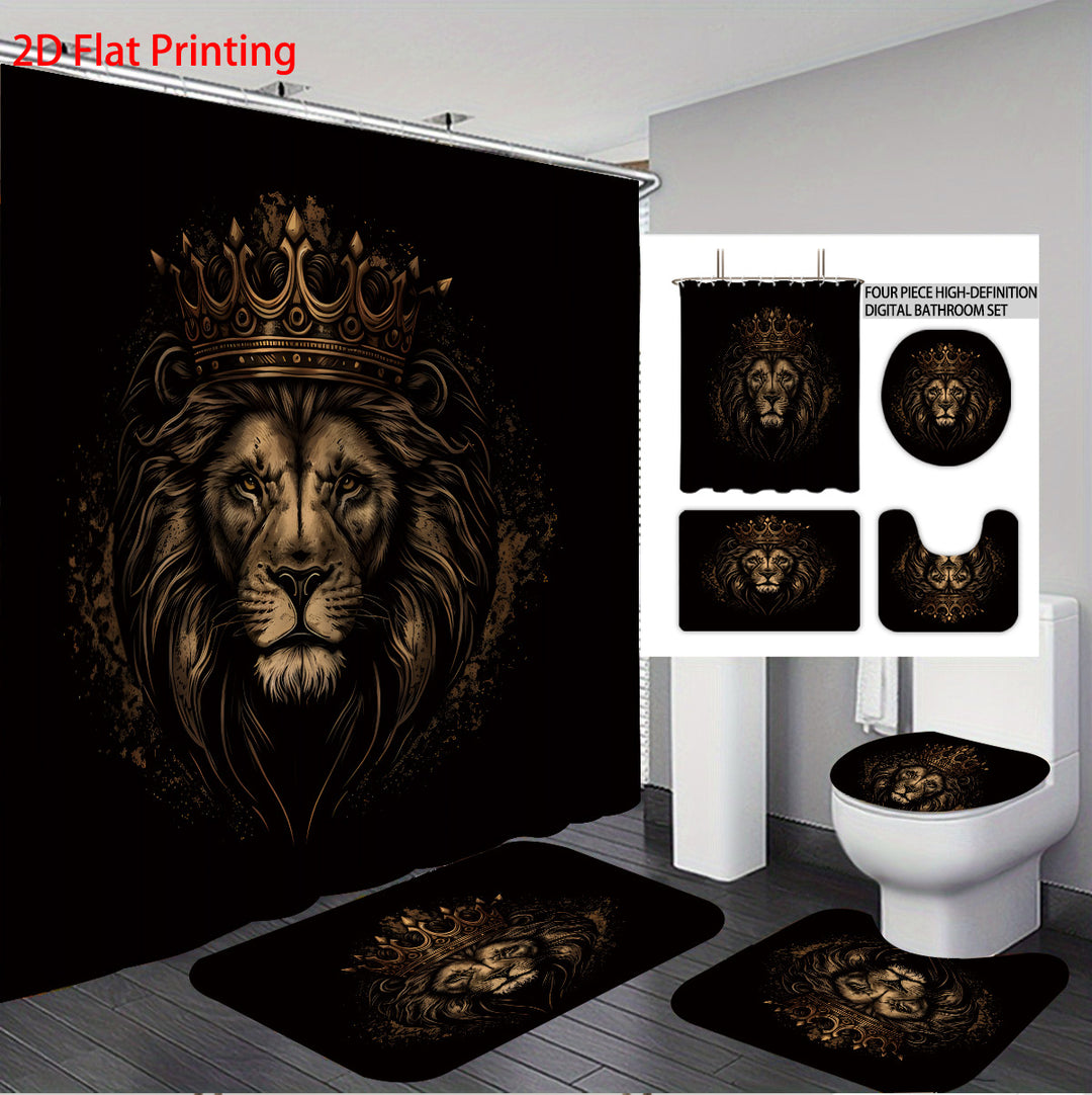 Digital Lion Themed Bathroom Set Stornfield
