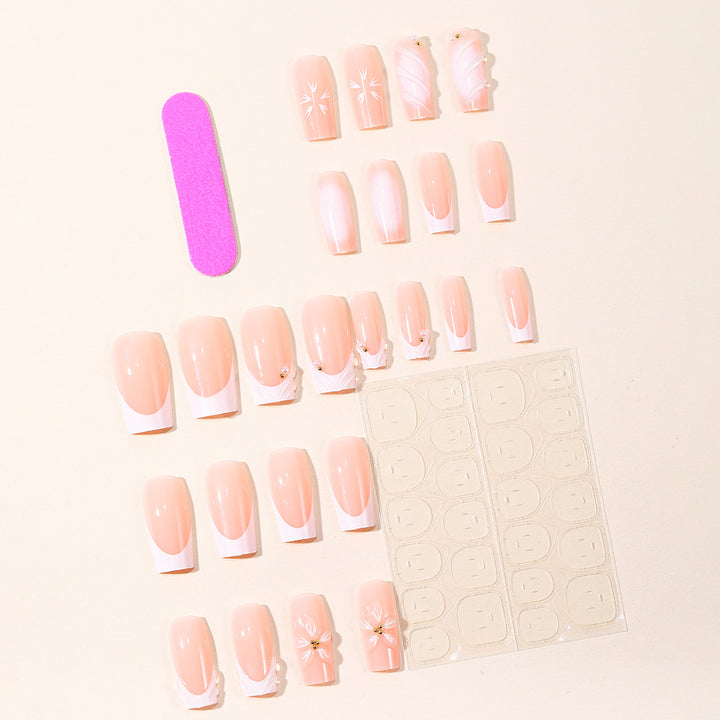 Artistic Floral Design Press-On Nails Stornfield