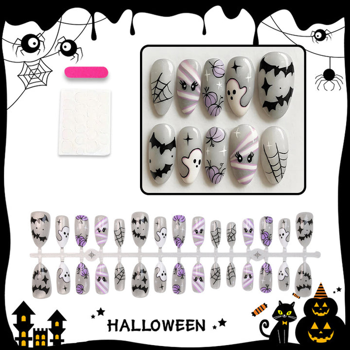 Artificial nail set with spooky Halloween designs Stornfield