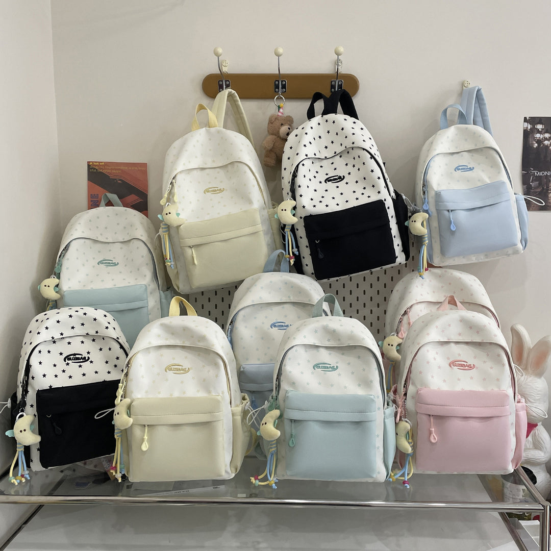 Stylish Printed Backpack with Fun Character Accents Stornfield