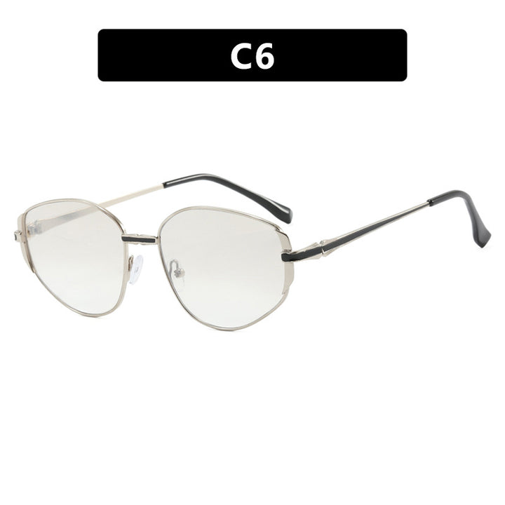 Women modern geometric sunglasses with stylish metal frame Stornfield