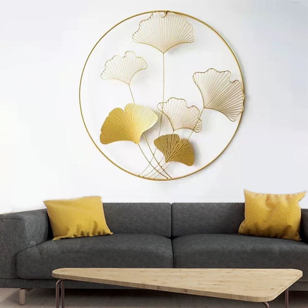 Elegant Ginkgo Leaf Decorative Wall Art Sculpture Stornfield