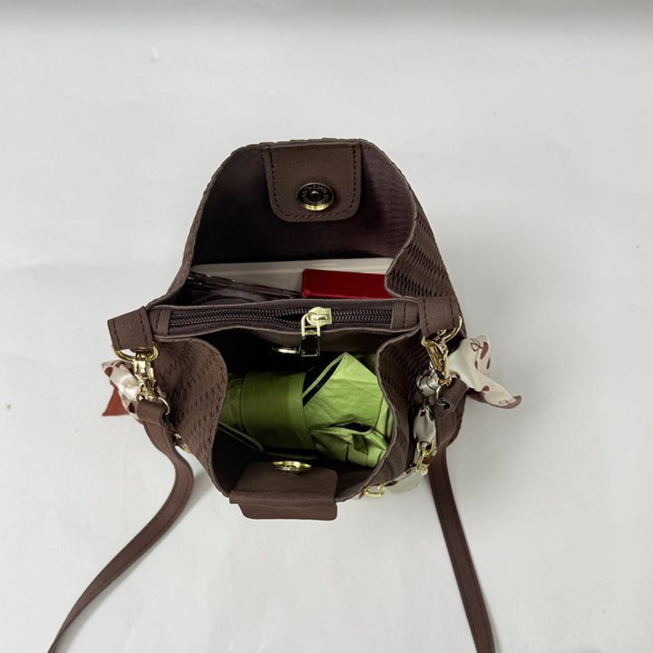 Woven Bucket Style Handbag
