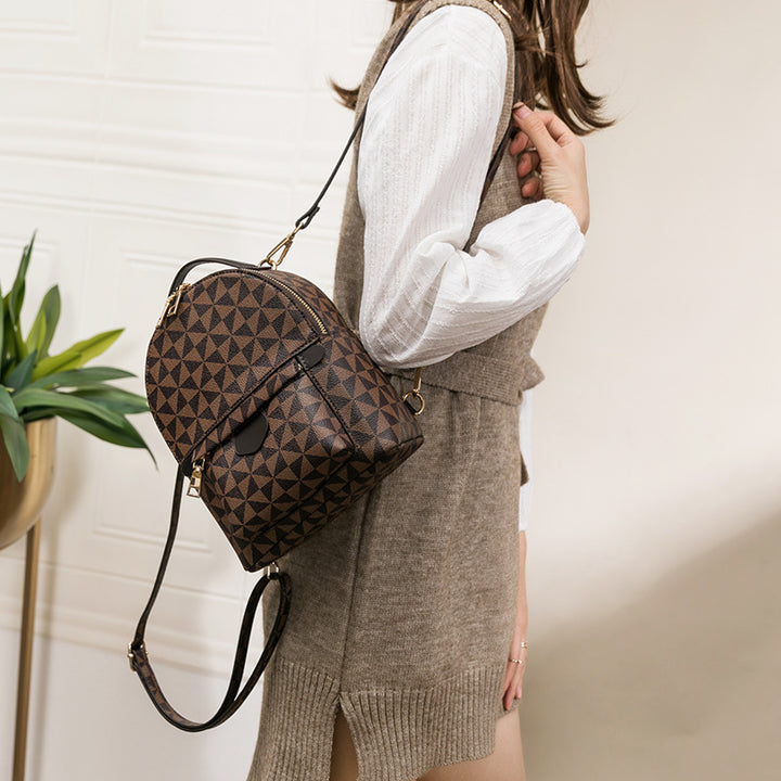 Geometric Patterned Mini Backpack