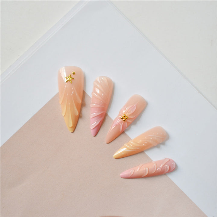 Floral 3D Decorative Press-On Nail Art Stornfield