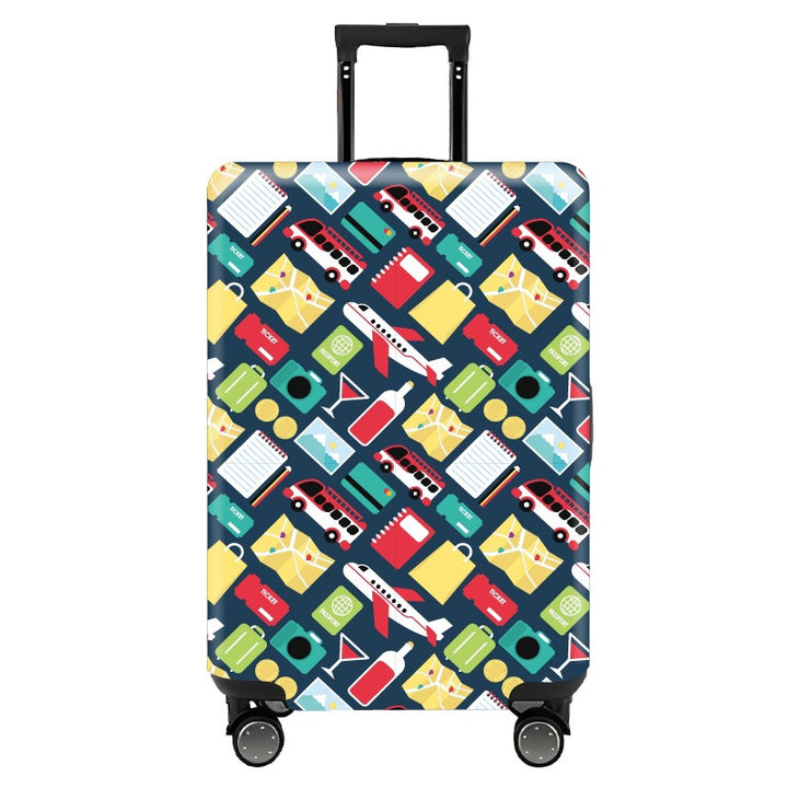 Women's hard-shell suitcase with colorful travel motif Stornfield