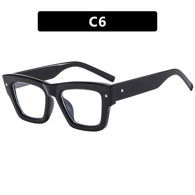 Ladies fashionable rectangular glasses with multifaceted design Stornfield