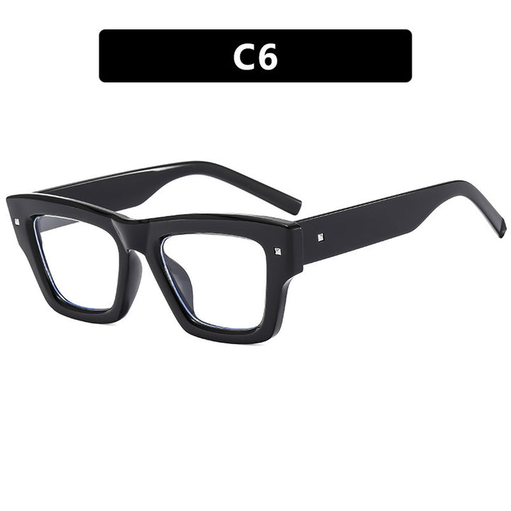 Ladies fashionable rectangular glasses with multifaceted design Stornfield