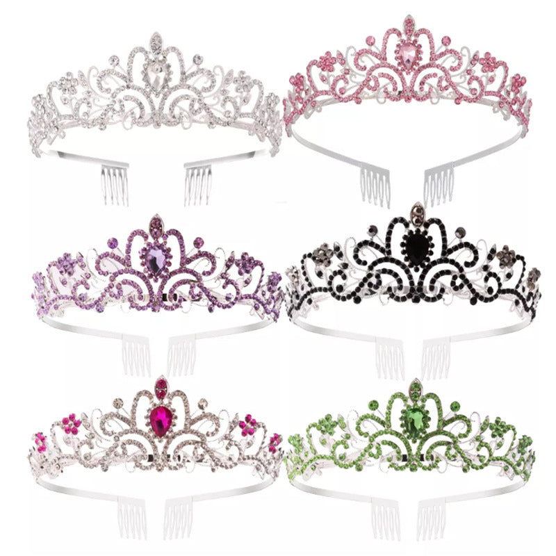 Ladies Sparkling Crystal Tiara with Filigree Design Stornfield
