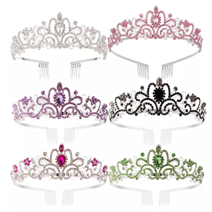 Ladies Sparkling Crystal Tiara with Filigree Design Stornfield