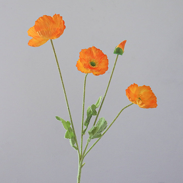 Lifelike Poppy Floral Stem