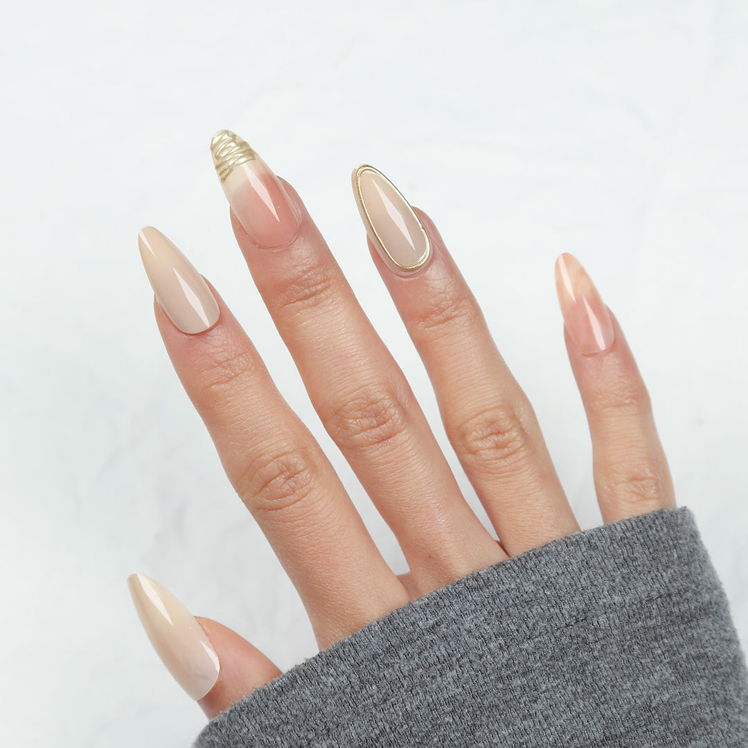 Elegant Stiletto Press-On Nail Art Set Stornfield