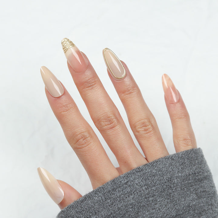 Elegant Stiletto Press-On Nail Art Set Stornfield