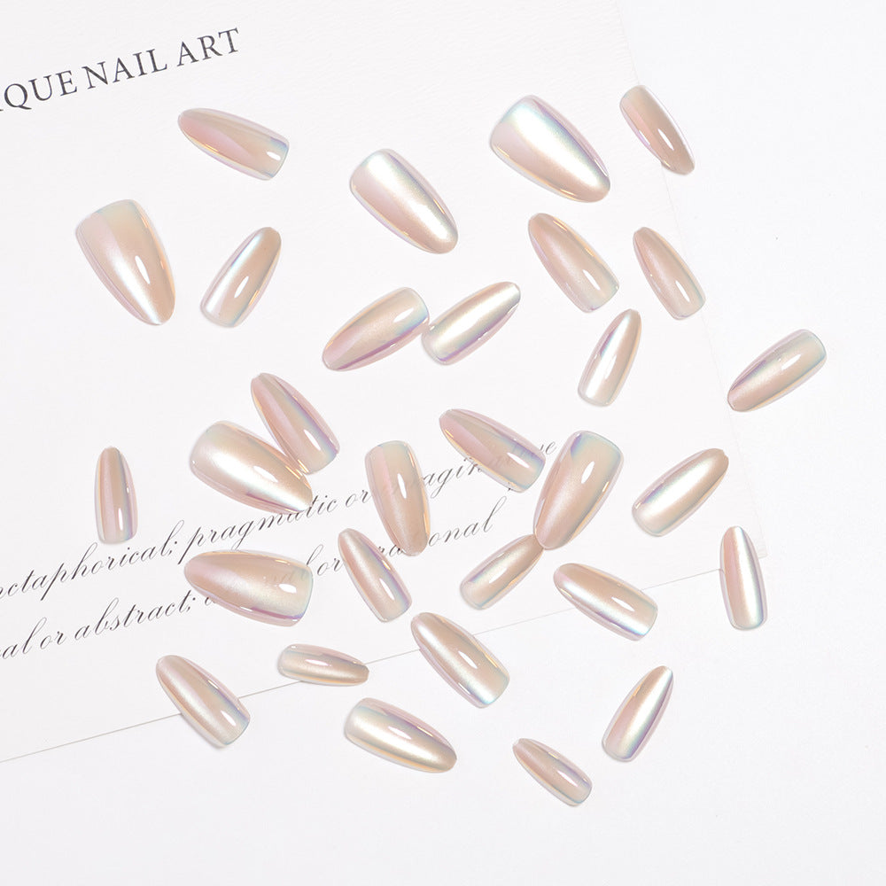 Iridescent Glossy Press-On Nail Set Stornfield